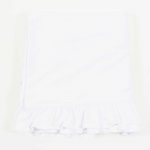 Thin white double bedspread with frill liloo