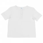 Tricou maneca scurta alb cu fenta | liloo