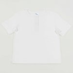 Tricou maneca scurta alb cu fenta | liloo